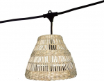 6m Boho 7 Light E27 Warm White Seagrass String Light Shade 6m Boho 7 Light E27 Warm White Seagrass String Light Shade