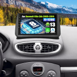 SIXWIN 8-Core 6+128G Android 13 Autoradio f&uuml;r Renault Clio 3th 2005-2014 mit CarPlay/Android Auto/DSP,9 Zoll Touchscreen mit GPS WiFi Bluetooth 5.0 USB FM RDS Mirror Link 32 Band EQ+R&uuml;ckfahrkamera