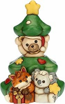 THUN - Totem j&otilde;ulupuu s&otilde;brad - keraamiline - j&otilde;ululiin - elu, maja sisustatud - 20,7 x 23 x 32,5 cm H