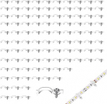 LED-Streifen-Clips, 100 komplekti, Kabel-Clips, 10 mm, l&auml;bipaistev LED-Lichtleiste, Befestigungsclip, wasserdichte Au&szlig;enlicht-Draht-Befestigung, Halterungen mit Schrauben