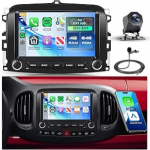 4G + 64G Rimoody Android autoraadio Fiat 500L 2013-2019 7-tolline traadita Carplay stereo auto koos Android auto GPS navigatsiooniga peeglilink Bluetooth WiFi FM/RDS/EQ/AI DSP SWC tagantvaate kaameraga