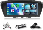 8,8-tolline Android 15 autoraadio BMW 3/5 seeria E60 2005-2008 (CCC s&uuml;steem), 8 Core 6G + 128G CarPlay Android auto traadita IPS puuteekraaniga GPS Wi-Fi Bluetooth FM RDS raadio tagurduskaamera