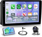 Rimoody 4G+128G Android autoraadio Ford Transit 2009-2016/ Ford Focus 2005-2008 traadita Carplay Android auto 9-tolline Incell puuteekraaniga raadio GPS WiFi Bluetooth FM/RDS/EQ/USB/SWC tagumine vaade