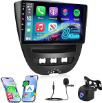 8 Core 4G + 64G Android 13 autoraadio Toyota Aygo/Peugeot 107/Citroen C1 2004-2014 juhtmevaba Carplay & Android Car, 10,1-tolline puutetundlik raadio WiFi/GPS/Bluetooth 5.0/32EQ DSP/FM RDS-ga.
