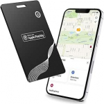 Rahakoti j&auml;lgimiskaart, 2025 Thin Wallet Tracker Card, IP68 veekindel, &uuml;hildub Apple Find My (ainult iOS), juhtmevaba laetav, Bluetooth esemete otsija rahakoti, pagasi, passide jaoks.