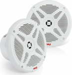 Komplekt Pyle PLMRBT65W, 2 x 6,5-tolline, 2-tasandiline koaksiaalmerek&otilde;lar koos Bluetoothiga, 300 Watt RMS, 600 Watt Max, 4 Ohm, veekindel, valge paar + paigalduskaabel