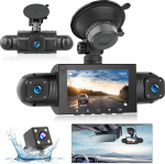 Hikity USB DVR Dash Cam Android autoraadio jaoks Veekindel Mini 3-tolline nelja autokaamera autosalvesti &Ouml;&ouml;vaatlus Dash Camera Loop salvestamine G-sensoriga videoregistraator 150&deg; lai nurkaga