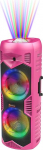 Let's Go Party 5150 Bluetooth Music Box: Ultimate Pink Party Box 200 W 6-tollise topeltk&otilde;lariga - kaasaskantav karaokek&otilde;lar juhtmevaba mikrofoniga, 5H m&auml;nguaeg, kaugjuhtimispult ja valgusshow.