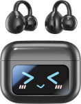 M100 Clip On Ear k&otilde;rvaklapid, intelligentsed Bluetooth-k&otilde;rvaklapid koos puuteekraaniga, avatud k&otilde;rvaklapid 5.4 Bluetooth, aktiivse m&uuml;ravastase traadita k&otilde;rvaklapid, Clip-On k&otilde;rvaklapid sportimiseks (must)