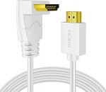 TNP 4K HDMI kaabel Paremal nurgal 90 kraadiga valge kiire 18GBPs HDMI kaabel toetab 4K 60Hz 2K 2160p 1440p 1080p 3D ARC/eARC Ethernet videom&auml;ngude Xbox One PS 4 & 4K Apple TV HDTV jaoks
