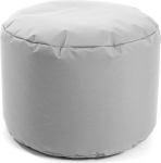 mokebo&reg; Outdoor Pouf or Stool 60 x 40 cm in Grey for Balcony and Garden 'The Resting Pensioner', Round Stool, Floor Cushion, Cube, Footstool & Side Table with EPS Beads Filling