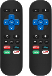 Gvirtue 【Pack of 2】Vahetuskaugjuhtimispult, mis &uuml;hildub Roku Boxi mudeliga: Roku 1, Roku 2 (HD, XD, XS), Roku 3, Roku LT, HD, XD, XDS, Roku N1, Roku Express, Roku Express+.