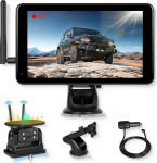 Traadita p&auml;ikesemagnetiline tagurduskaamera juhtmevaba 10000 mAh akuga, Hodozzy 7-tolline IPS puuteekraaniga monitor DVR salvestamine, IP68 veekindel &ouml;ine n&auml;gemine C-t&uuml;&uuml;pi laadimine pimedate kohtade hoiatus