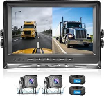 SIXTOP kahekordne tagurduskaamera komplekt 9-tollise monitoriga, IP69 veekindel t&auml;isv&auml;rviline &ouml;ise n&auml;gemise auto tagantj&auml;rele, tagurduskaamera 10 m kaabliga auto/veoauto/buss/veoauto/haagis/maasturite jaoks (12)