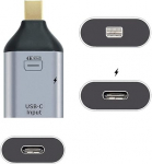 xiwai USB-C Type C Female to Mini Displayport DP Sink HDTV & PD Power Supply 4K 60hz 1080p telefonile ja s&uuml;learvutile