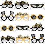 Head uut aastat Brille 2023 - 12 St&uuml;ck, Silvester Brille 2023 Requisiten | Neujahr Party Brille, Frohe Neujahr Dekorationen 2023 | Silvester Party Supplies 2023, Neujahr Sonnenbrille 2023
