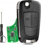 GZXNKEY 2 nuppu Corsa v&otilde;tmefoobi Corsa kaugjuhtimispuldi asendamine Vauxhall Corsa D v&otilde;tme Meriva B v&otilde;tme Delphi s&uuml;steemi PCF7941Chip jaoks