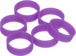 hankekaart 10 St&uuml;ck Silikon-Gummib&auml;nder, 20 x 7 mm, Gummib&auml;nder, Kabelbinder, starke elastische B&auml;nder, rutschfest, f&uuml;r Kordelverpackungen, Beutel, Lila