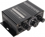 V&otilde;imendi 5.0 20W x 2 HiFi Stereo digitaalne v&otilde;imendi 2.0 kanaliga koduse passiivse k&otilde;lari jaoks DC12V koos s&otilde;ltumatu heli juhtimise alumiiniumisulamiga