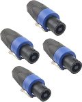 Devinal Professional 4 Pin Twist Lock k&otilde;larite adapter, mis &uuml;hildub Neutrik Speakon NA4LJ, NA4LJX, NL4MP, NL4MPR, NL4FC, NL4FX, NL4 & NL2 seeria, NL2FC, Speak-On- 4 Pack PRO_Male_SET4