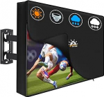 Zettum Hingedega TV-kate 55-58-tollistele televiisoritele - veekindel ja raskeveokite kaitsekate, 600D PU Oxford koos t&otilde;mblukuga ja kokkupandava funktsiooniga TV-kate v&auml;ljas