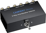 CAMWAY 2(1) In-1(2) Out k&otilde;lariv&otilde;imendi l&uuml;liti Splitter, 2-Way v&otilde;imendi l&uuml;liti A/B/Off l&uuml;litiga, Plug & Play, kullatud banaanipistikuga &uuml;hendus kodukino salvestus stuudio lava juurde