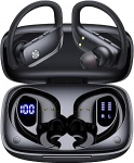 Bluetooth Kopfh&ouml;rer Sport, In Ear Kabellose Earbuds mit 80h Wiedergabe, Dual LED-Anzeige, &Uuml;ber Ohr-Haken mit Mic, Stereo Klang, Einfache Tastensteuerung, Sport Kopfh&ouml;rer f&uuml;r joggen, Workout & Fitness