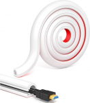 Wei&szlig;er Silikon-Kabelk, ein Kabelk f&uuml;r elektrische Kabel, seitliche &Ouml;ffnung, Drahtabdeckungen f&uuml;r Kabel, flexible selbstklebende Kabelabdeckungen f&uuml;r Wand, TV, Kabelversteck, 2 m