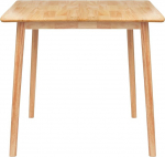 Nicholas Winter Square Wooden Dining Table - 90 cm x 90 cm - Natural - 1 x 4 Seater Small Rustic Kitchen Dining Room Solid Wood Rubberwood Dinner Bistro Furniture with 4 Legs
