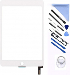 New Screen Replacement for i Pad Mini 4 7.9 Inch A1538 A1550 Digitizer Glass Touch Screen Replacement and Pre-Installed Adhesive with Repair Tool Kit (Without Home Button, Without LCD)(White)