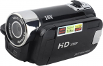 Full HD 16X DV Portable Camcorder Digital Video Camera 270&deg; Rotating Screen Digital Support with Zoom Night Recording (Black)