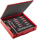 USAG U06122012 - 612 1/2 Inch CLA - Hexagonal and 12-Point Socket Set in Sheet Steel Box (35 Pieces)
