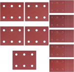 50 tk 102 mm x 114 mm liivapaberi komplekt, lihvimisleht 40/60/80/100/120 tera lihvimislehtede komplekt, liivapaber, , 8 auku, lihvimisalus, tarvikud multi-sanderile, orbitaalh&ouml;&ouml;vel, liivapaberid