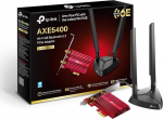TP-Link AXE5400 Tri-Band Wi-Fi 6E Bluetooth 5.2 PCI Express adapter kahe antenniga, Intel Wi-Fi 6E kiibistikuga, magnetiseeritud antenni alus, madala profiiliga klamber, WPA 3 (Archer TXE75E)
