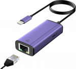 Sunshot Lightning Ethernet ja toiteadapter (2 in 1) - Lightning pistikupesa iPhone/iPad/iPod jaoks, toetab 1000/100/10 Mbps Ethernet'i.