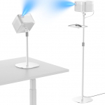 Projektori statiiv, reguleeritav k&otilde;rgus 40-110 cm, p&otilde;randaplatvorm 1/4-tollise keermega ja 360&deg; p&ouml;&ouml;ramisega, &uuml;hildub projektori, kaamera ja veebikaameraga kodus ja kontoris (valge)
