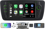 Autoradio Seat Ibiza 6j IV 2008-2014, Linux s&uuml;steem, High Performance, Ibiza raadio koos Wireless CarPlay/Android Car, RDS, Bluetooth, &uuml;hilduv, roolijuhtimine ja tagurduspildiga