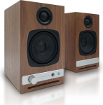 Audioengine HD3 juhtmevabad k&otilde;larid Bluetoothiga - 60W v&otilde;imsusega arvutik&otilde;larid lauaarvuti monitori ja koduse muusikas&uuml;steemi jaoks aptX HD Bluetooth, AUX, USB, RCA, 24-bitine DAC (p&auml;hkelpuu, paar)