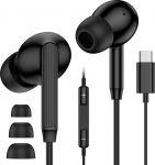 USB C juhtmega k&otilde;rvaklapid iPhone 16 16e 15 Pro Max Plus, C-t&uuml;&uuml;pi k&otilde;rvaklapid juhtmega k&otilde;rvaklapid mikrofoniga Samsung Galaxy S25 Ultra S24 S23 FE S22 S21 S20 A16 A15 A26 A35 A36 A54 A55 A56 5G jaoks