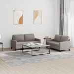 Juroupi 3201451 2-Piece Sofa Set with Cushion Sofa Living Room Sofa Set Sofas for Living Room Taupe Fabric