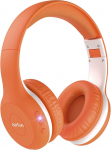 EarFun laste Bluetooth k&otilde;rvaklapid, 85/94 dB helitugevuse reguleerimine, HiFi heli, HD mikrofon, 40 tundi akut, kokkupandavad, reguleeritavad, juhtmevabad Bluetooth k&otilde;rvaklapid kooli, reisile, arvutisse, oranžikas