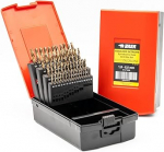 BaerCoil BAER Spiral Drill Bit Set, (0.1 mm Rising Rise) 1-6 mm, HSSE, Spiral Drill Bit Set Made of High-Alloy HSSE/Cobalt Steel, Twist Drill Set, Precision Drill