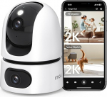 Imou 2K + 2K kaksikkaamerad siseruumide j&auml;lgimine koos AI inimese/loomaga, v&auml;rviline &ouml;&ouml;n&auml;gemine, 360 &deg; PTZ WLAN siseruumide j&auml;lgimiskaamera, automaatne j&auml;lgimine, 2-suunaline heli, sireen, privaatne režiim, ideaalne kasutamiseks