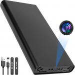 ZAIZAITY Indoor/Outdoor Camera Portable Camera HD 1080P without WiFi Compatible with 512GB 10000mAh Multifunction Power Bank Motion Detection Night Vision Gravity Sensor Cyclic Recording