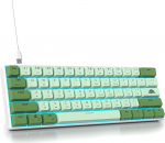 SOLIDEE mehaaniline m&auml;nguklaviatuur 60%, 61 klahvi kompaktne mehaaniline klaviatuur RGB taustavalgustus, 60% mehaaniline QWERTY, punane l&uuml;liti Win / Mac PC s&uuml;learvutile (61 Matcha)