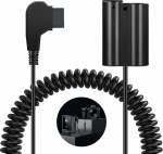 NEEWER D Tap to EN-EL15 Dummy aku koos kaabliga V Mount aku jaoks, stabiilne pidev toide Nikon Z8 Zf Z6 Z6II Z7 II Z5 D850 D810 D810A D780 D750 D750 D610 D500 D7500 D7200, VP-E.