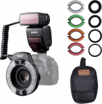 Yongnuo YN14EX II makro r&otilde;ngasvalgustus komplekt koos adapterr&otilde;ngastega V&auml;rvitemperatuuri filter Hot Shoe Mount M/TTL v&auml;lk + NAMVO hajuti