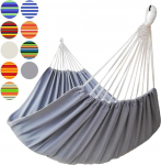 GOCAN Outdoor v&otilde;rkkiik 2 inimesele, 220 x 150 cm, kogupikkus 330 cm, koormus 300 kg, puuvillasest kangast v&otilde;rkkiik aeda, siseruumidesse, lastele, r&otilde;dule, hall, XXL