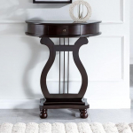 Konsolen-Sofatisch - Halbmond-Design mit Schublade - dekorativer nordischer Stil f&uuml;r Flur oder Veranda, 30,5 cm T x 59,7 cm B x 76,2 cm H