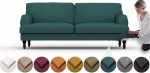 comfortly Stocksund 3 istekohaga diivanikate asendamine Slipcover Heavy Duty 7 t&uuml;kki pehme vastupidav pestav kangas lihtne puhastada ja vahetada Crown Ocean Blue